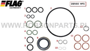 Zestaw uszczelek Denso HP2  - 097490-0010 A