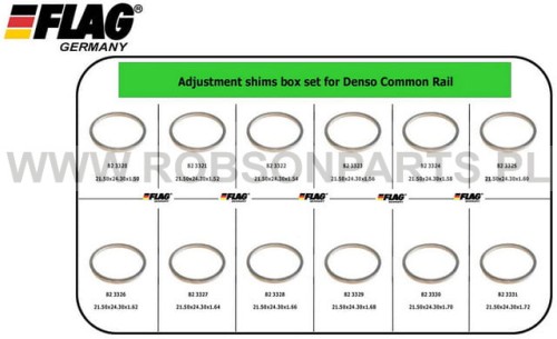 Podkładki regulacyjne DENSO - skok kulki (okrągła ) 12 X 5 SZT
